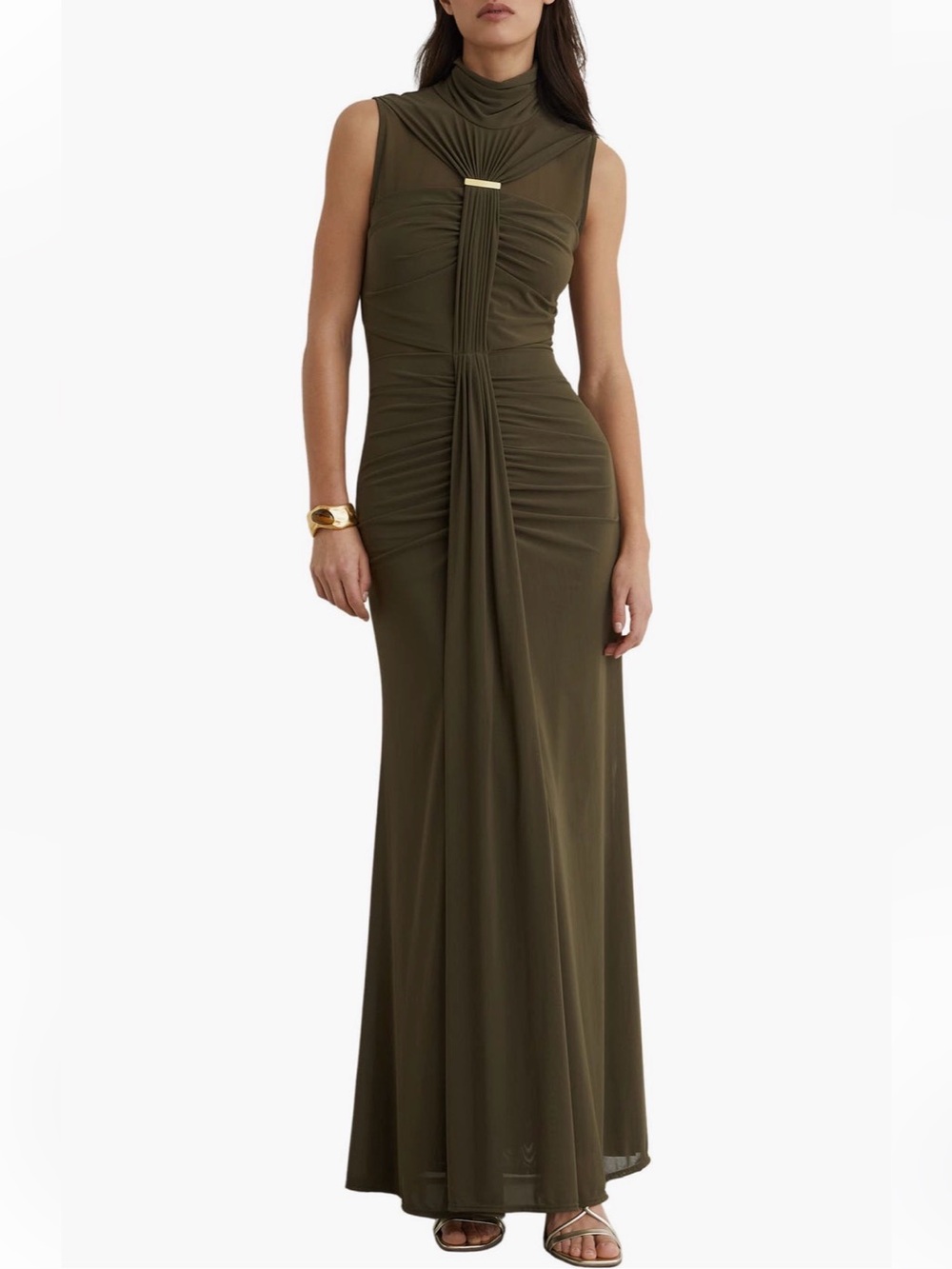 Reiss Collette Ruched Maxi Dress